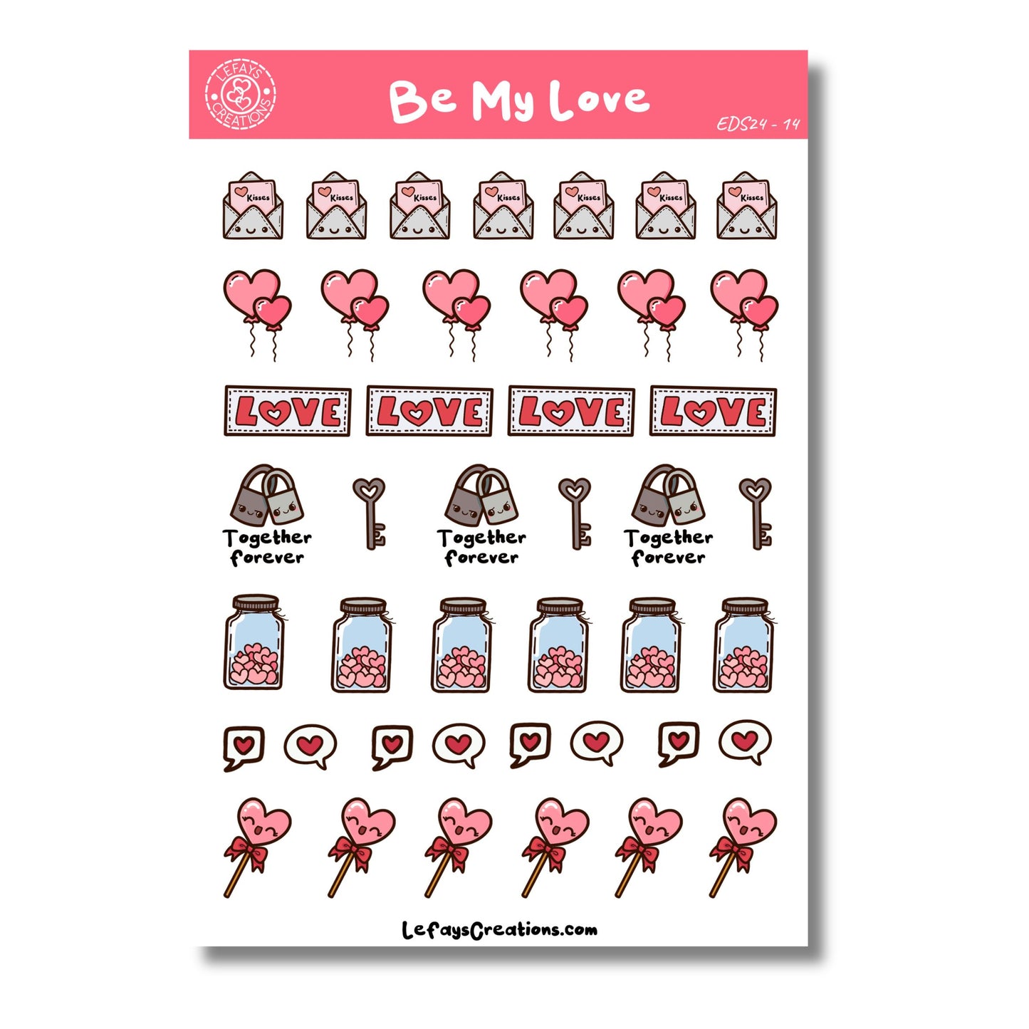 Planner Doodles "Be My Love"