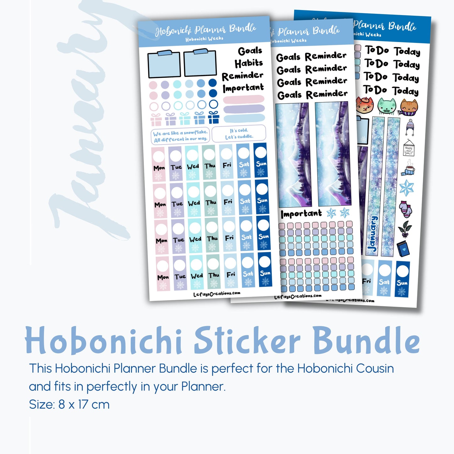 Hobonichi Weeks Sticker Bundle "January"