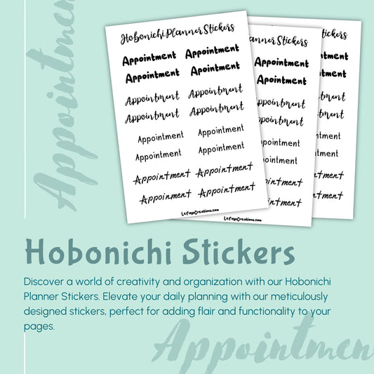 Hobonichi Planner Sticker "Appointment"