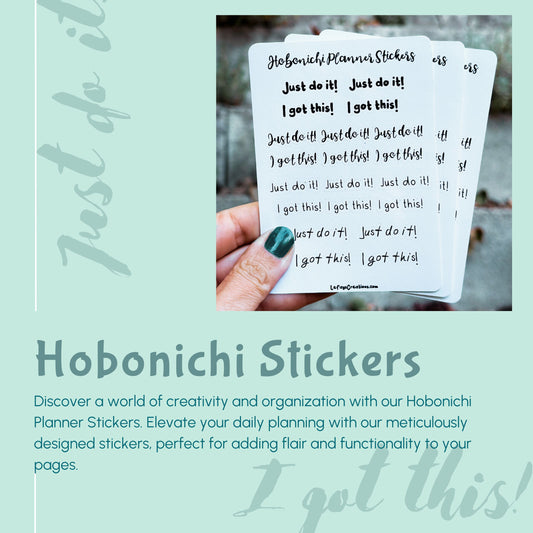 Hobonichi Planner Sticker "Just do it"