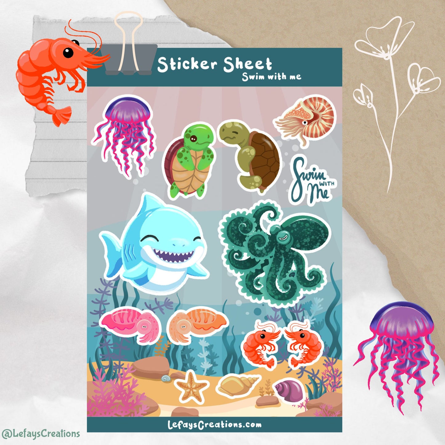 Stickersheet "Swim with me"