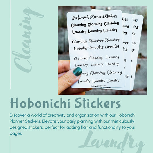 Hobonichi Planner Sticker "Cleaning"