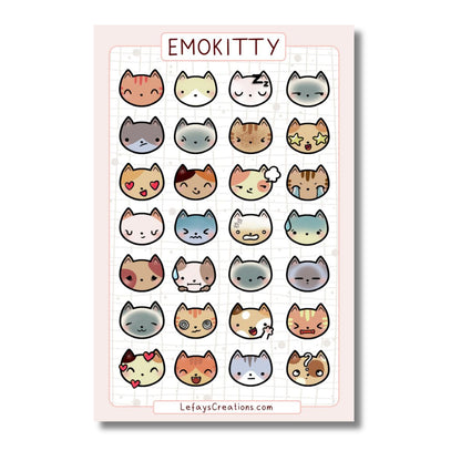 Stickersheet "Emokitty"