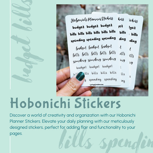Hobonichi Planner Sticker "Budget"