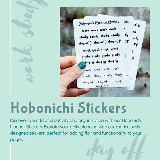 Hobonichi Planner Sticker "Work/Study"