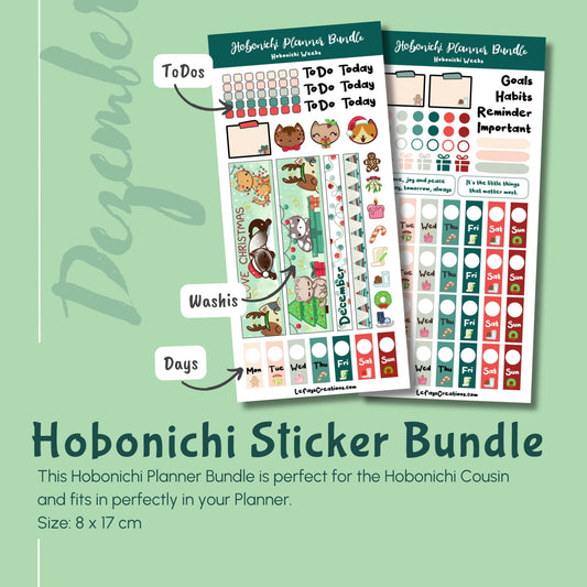 Hobonichi Weeks Sticker Bundle "December"