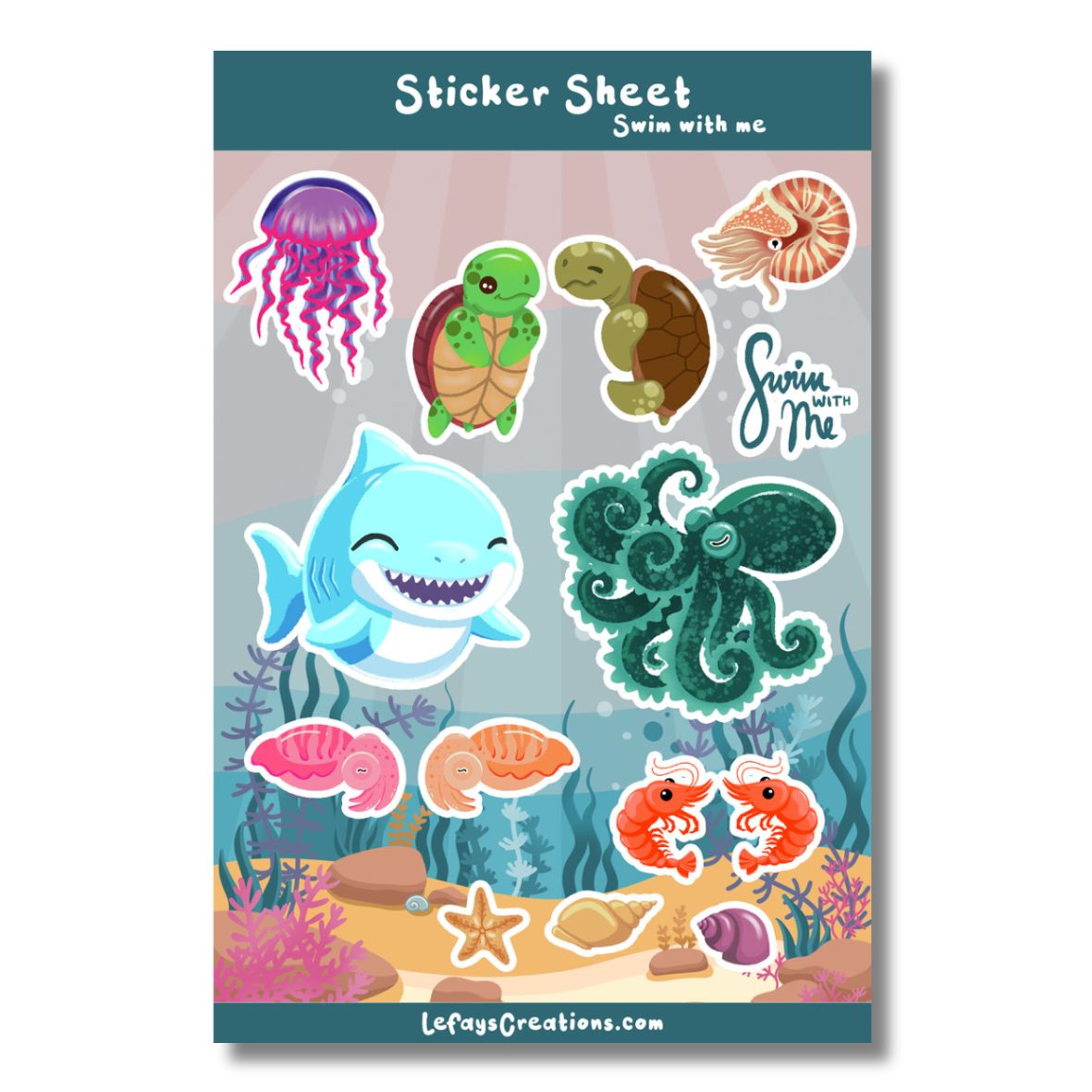 Stickersheet "Swim with me"