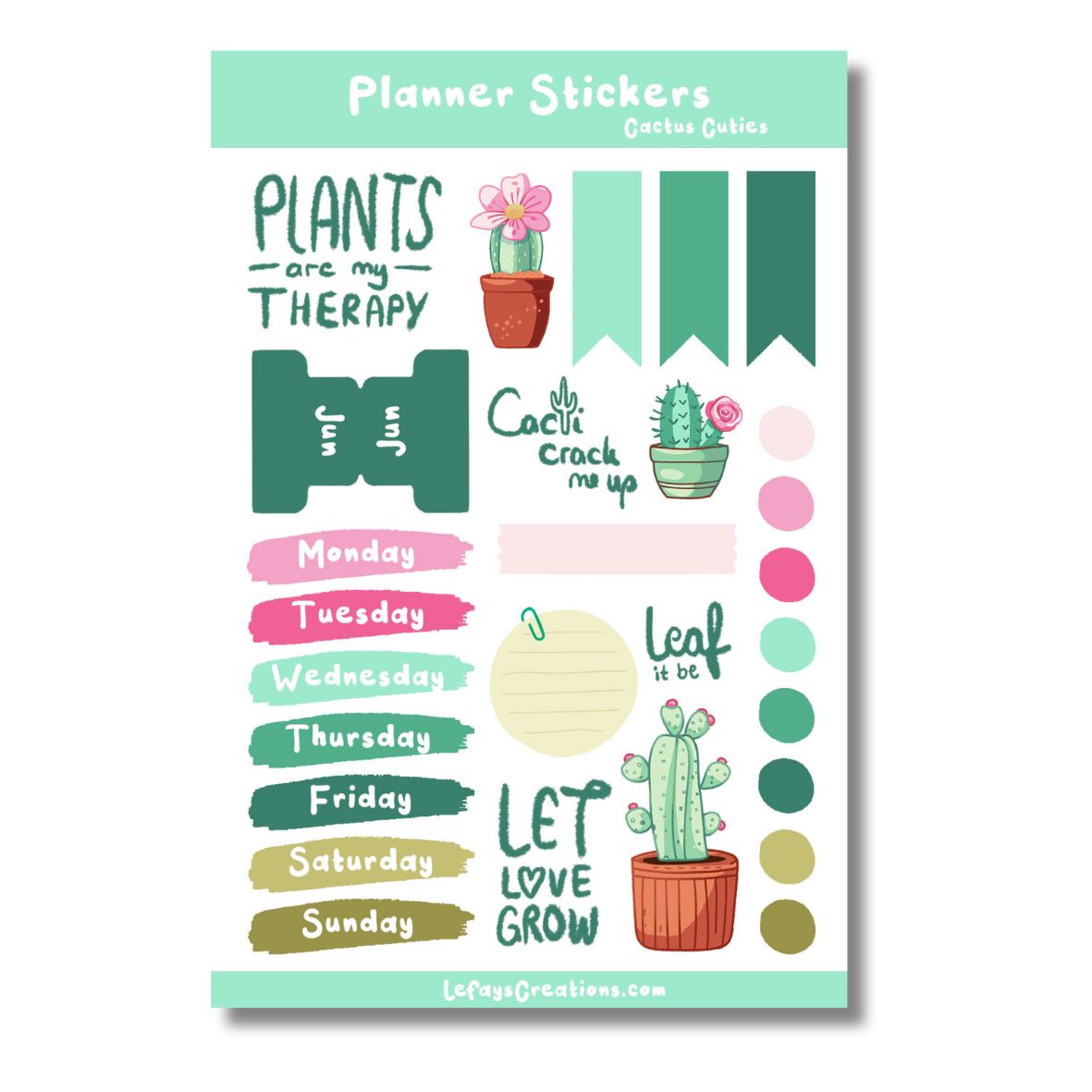 Planner Stickersheet "Leaf it be"