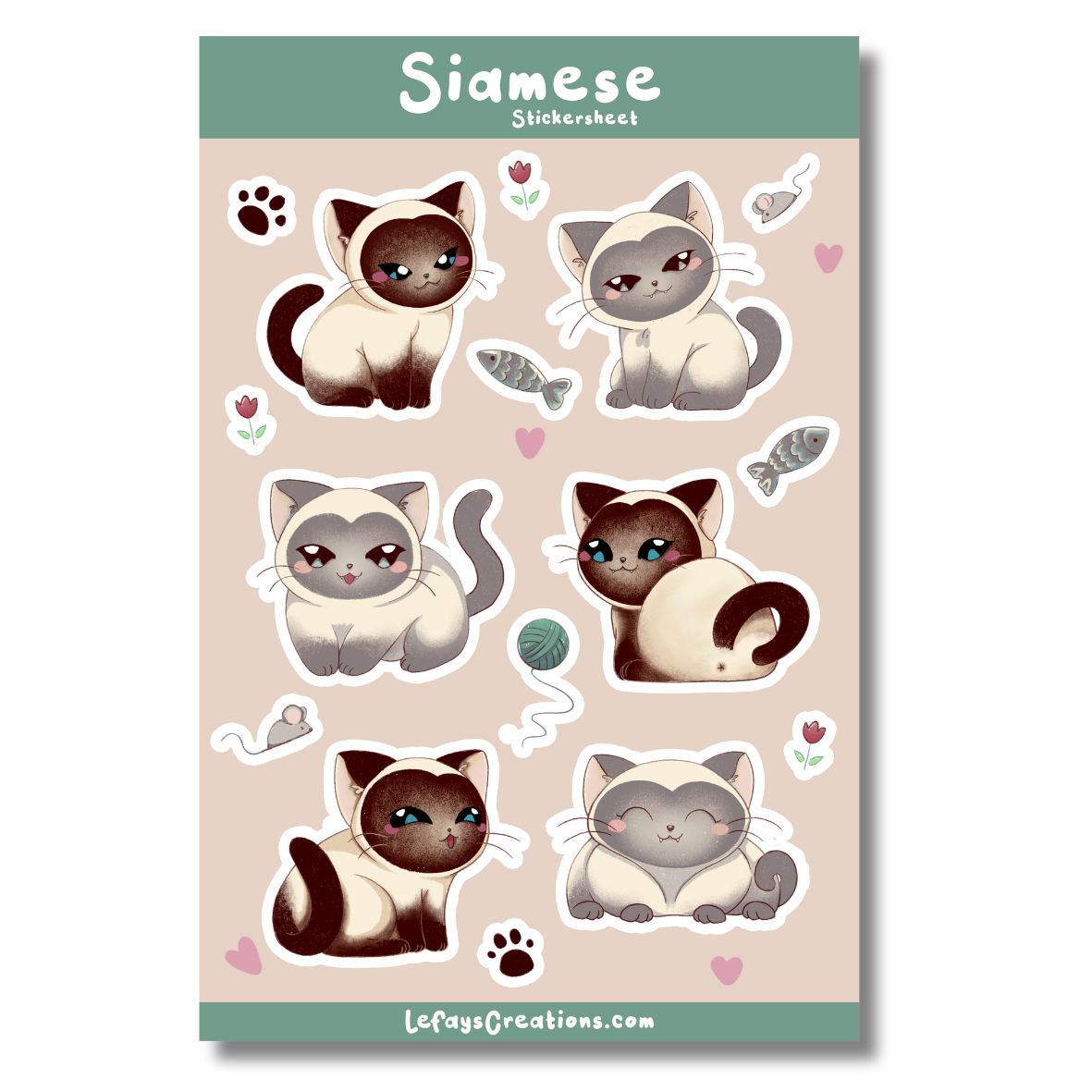 Stickersheet "Siamese Love"