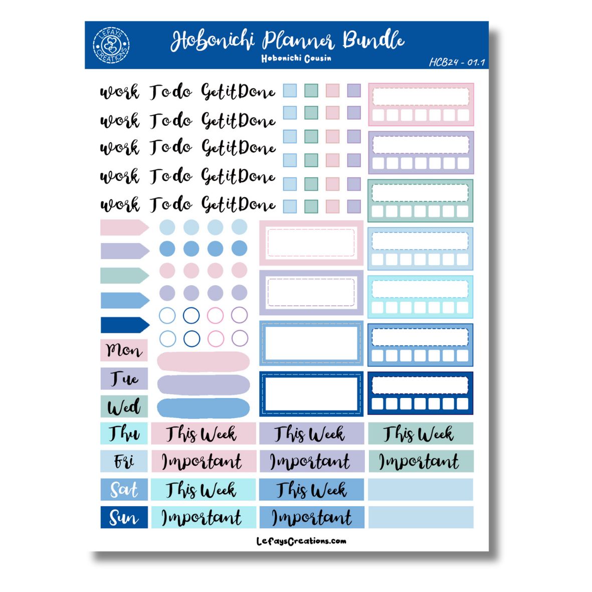 Hobonichi Cousin Sticker Bundle "January"