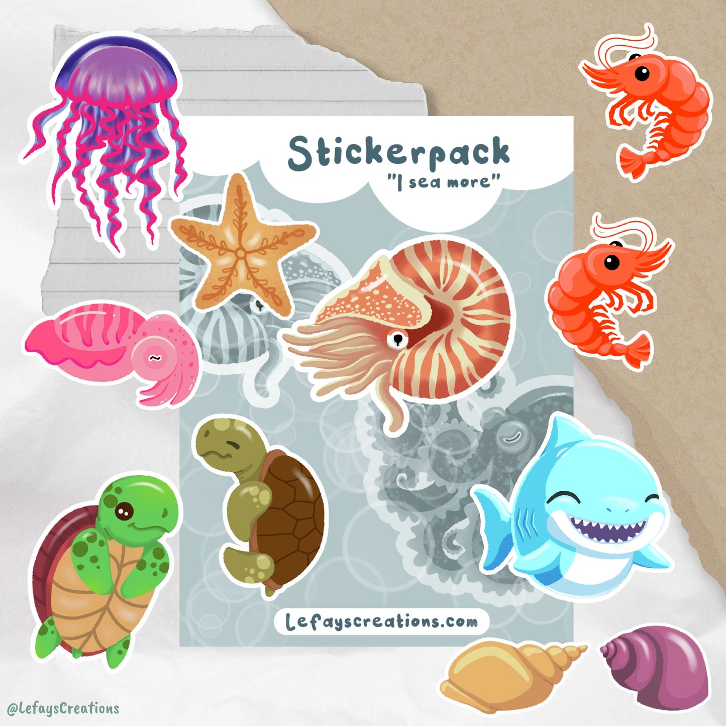 Stickerpack "I sea more" transparent