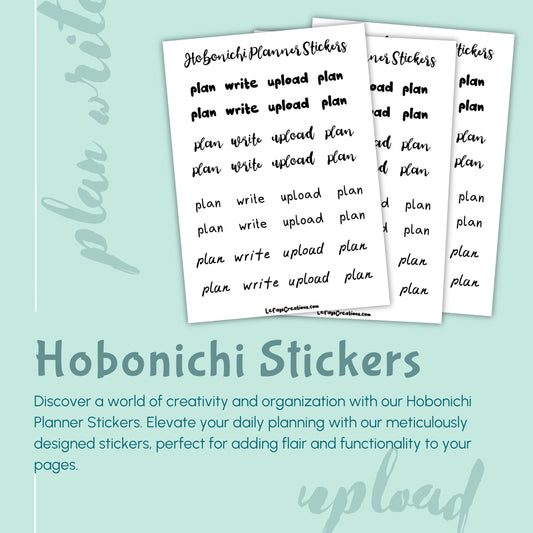 Hobonichi Planner Sticker "Plan/Write/Upload"