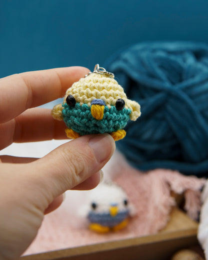 Amigurumi "Budgy" Keychain