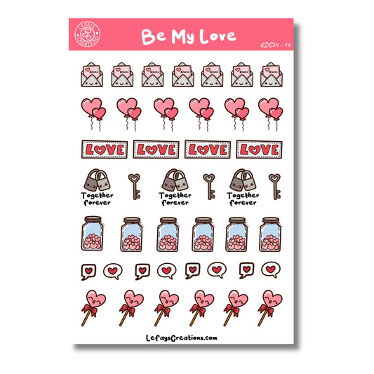Planner Doodles "Be My Love"