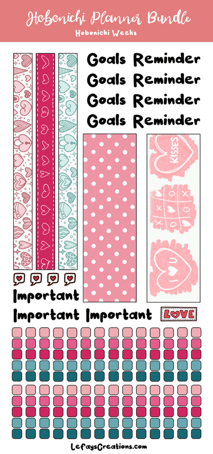 Hobonichi Weeks Sticker Bundle "February"