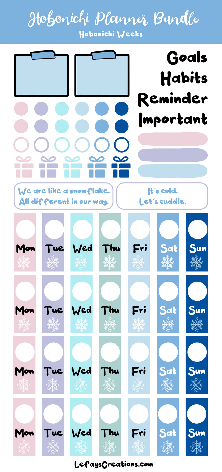 Hobonichi Weeks Sticker Bundle "January"