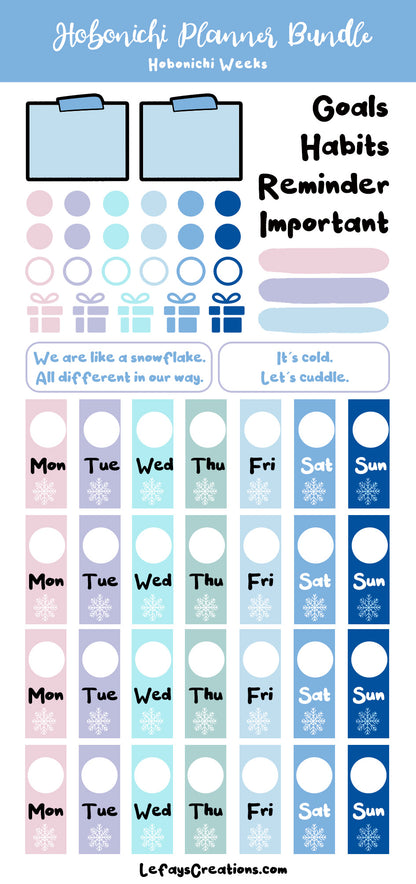 Hobonichi Weeks Sticker Bundle "January"