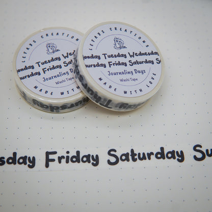 Washi Tape "Journaling Days"