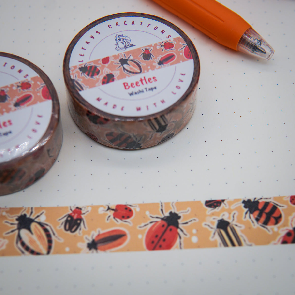 Washi Tape "Beetles"