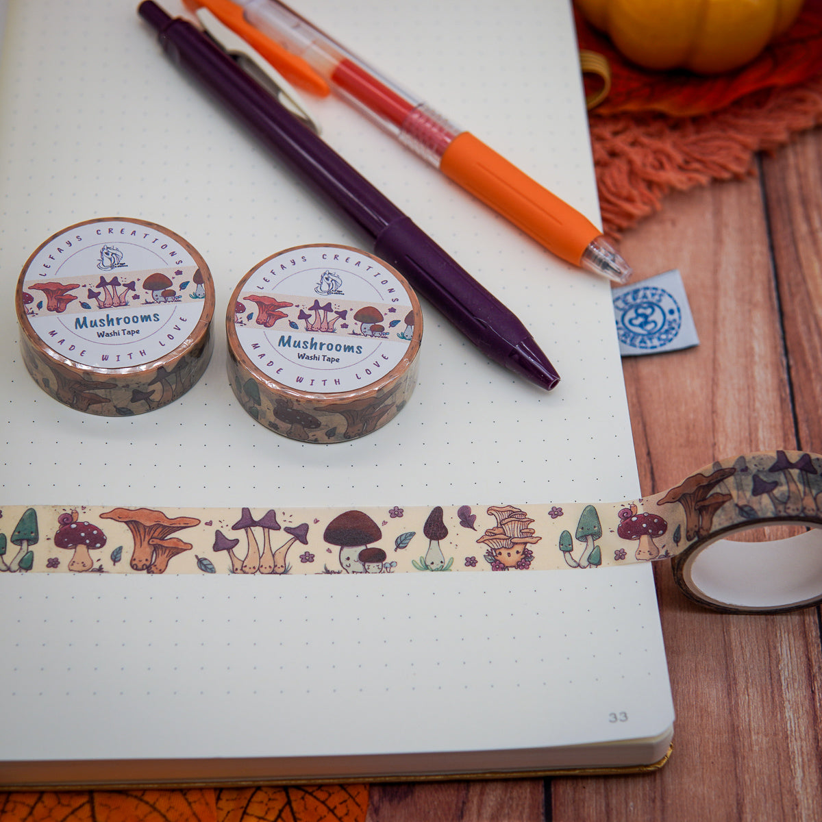 Washi Tape "Mushroom Marvels"