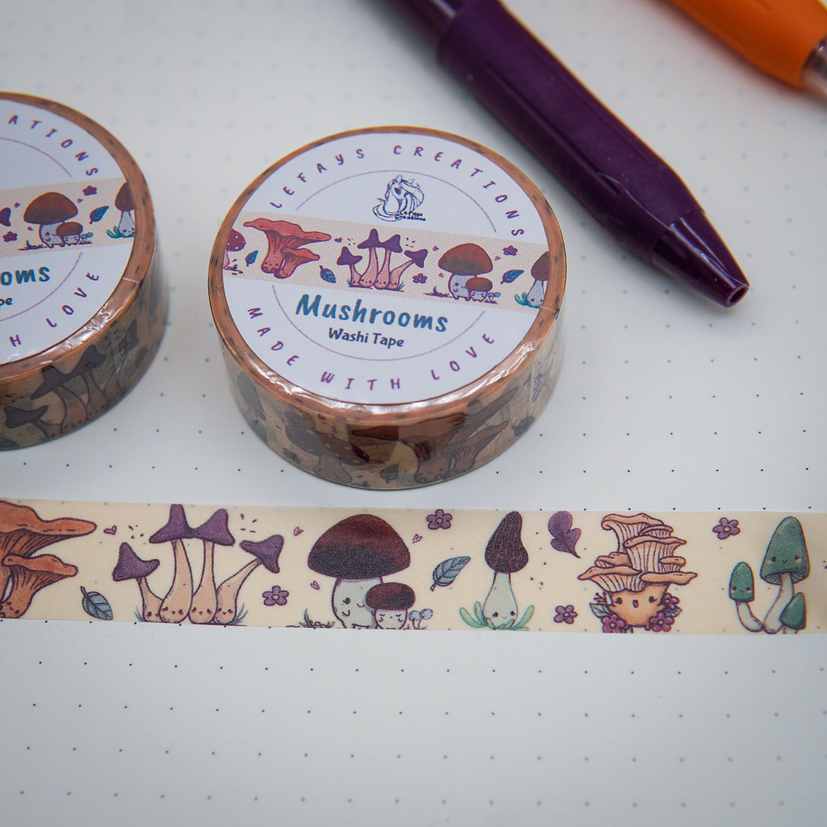 Washi Tape "Mushroom Marvels"