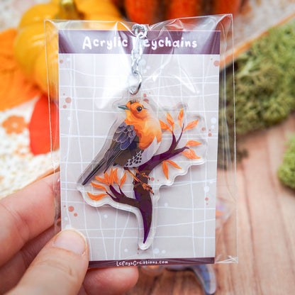 Acrylic Keychain - "Common Birds"