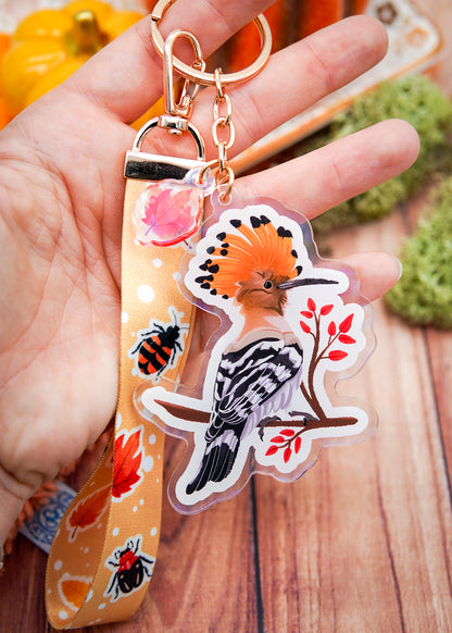 Acrylic Keychain Lanyard - "Common Birds"