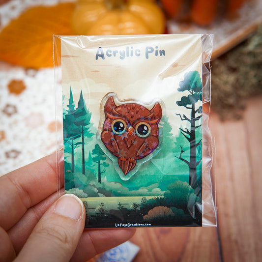 Acrylic Pin "Owl"