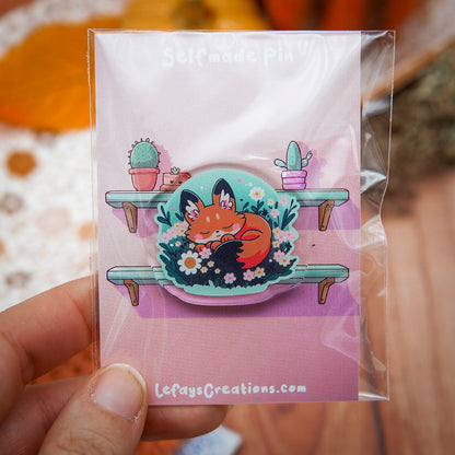 Acrylic Pin "Foxie Foxes"