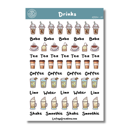 Planner Doodles "Drinks"