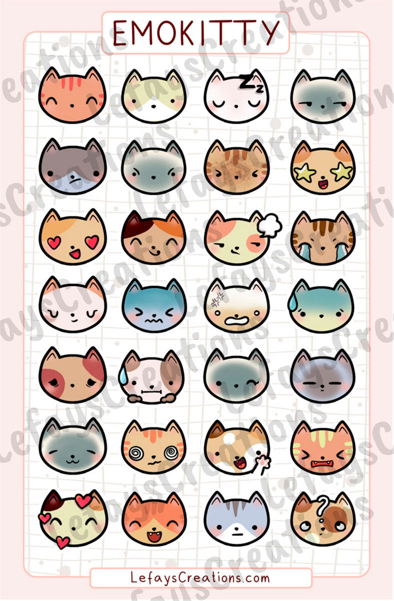 Stickersheet "Emokitty"