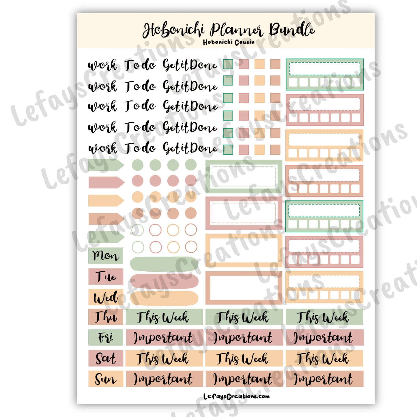 Hobonichi Cousin Sticker Bundle "Autumn"