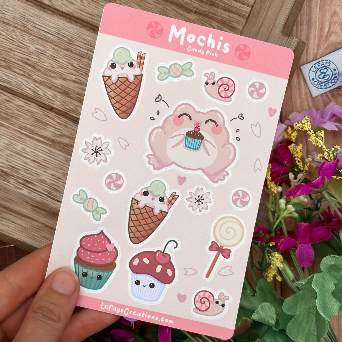 Stickersheet Mochis Candy Pink