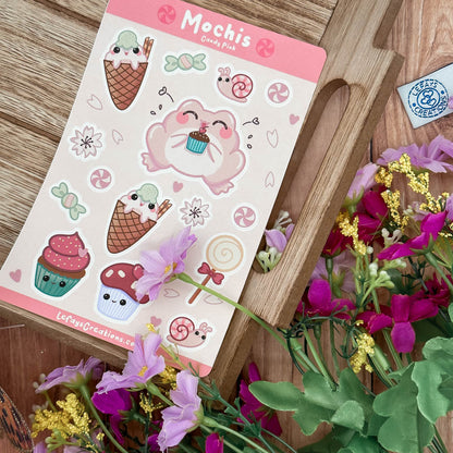 Stickersheet Mochis Candy Pink