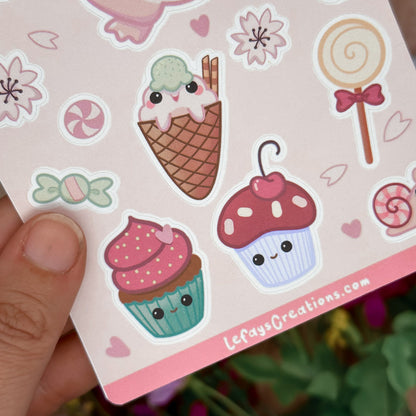 Stickersheet Mochis Candy Pink