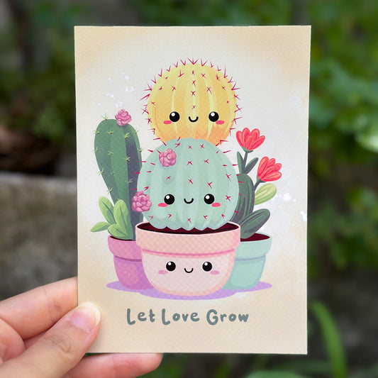 Card Print "Let Love Grow"
