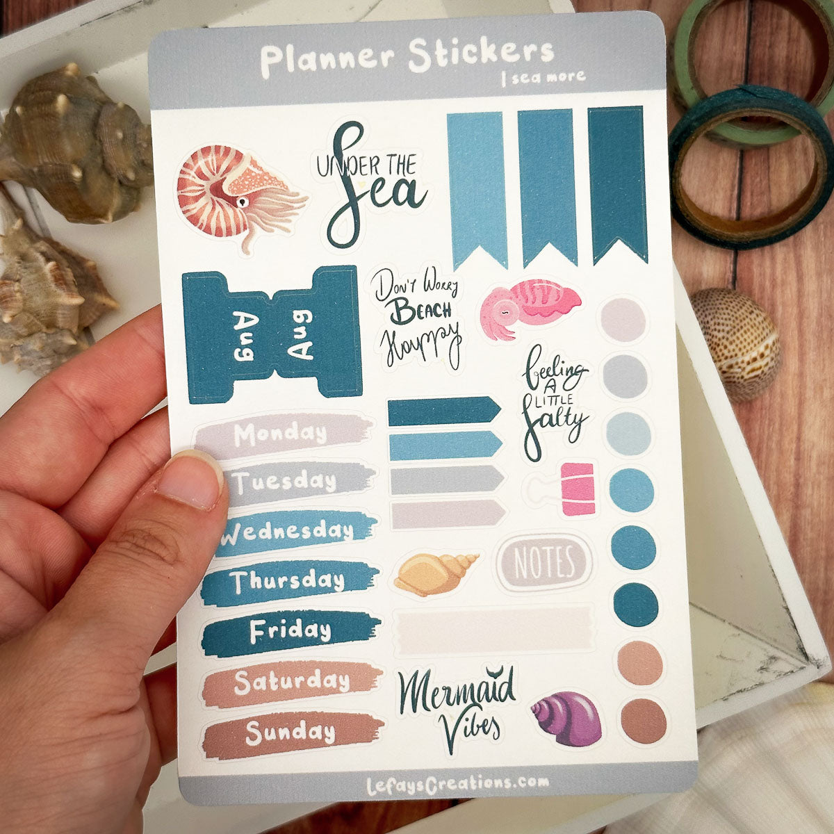 Planner Stickersheet "I sea more"