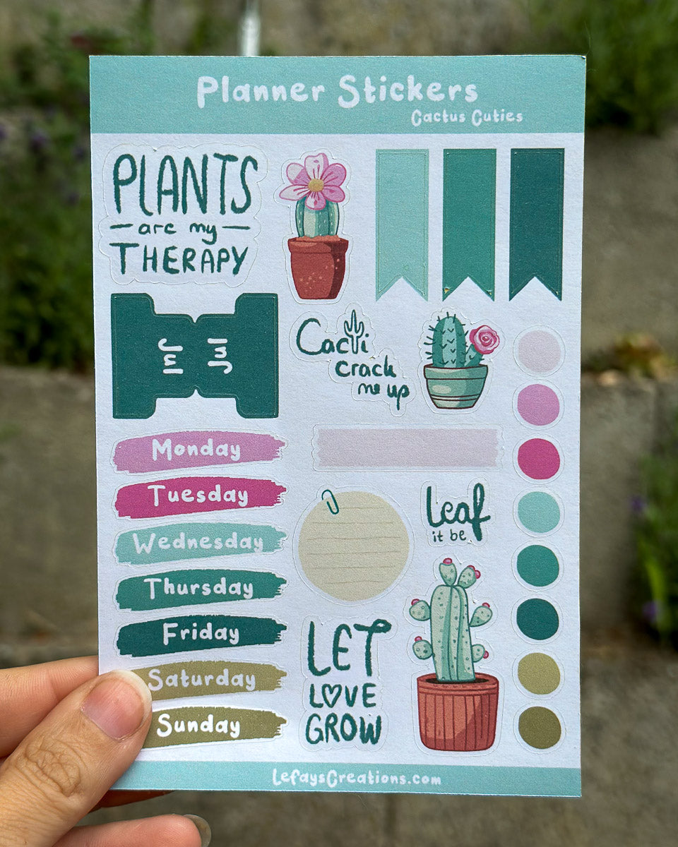 Planner Stickersheet "Leaf it be"