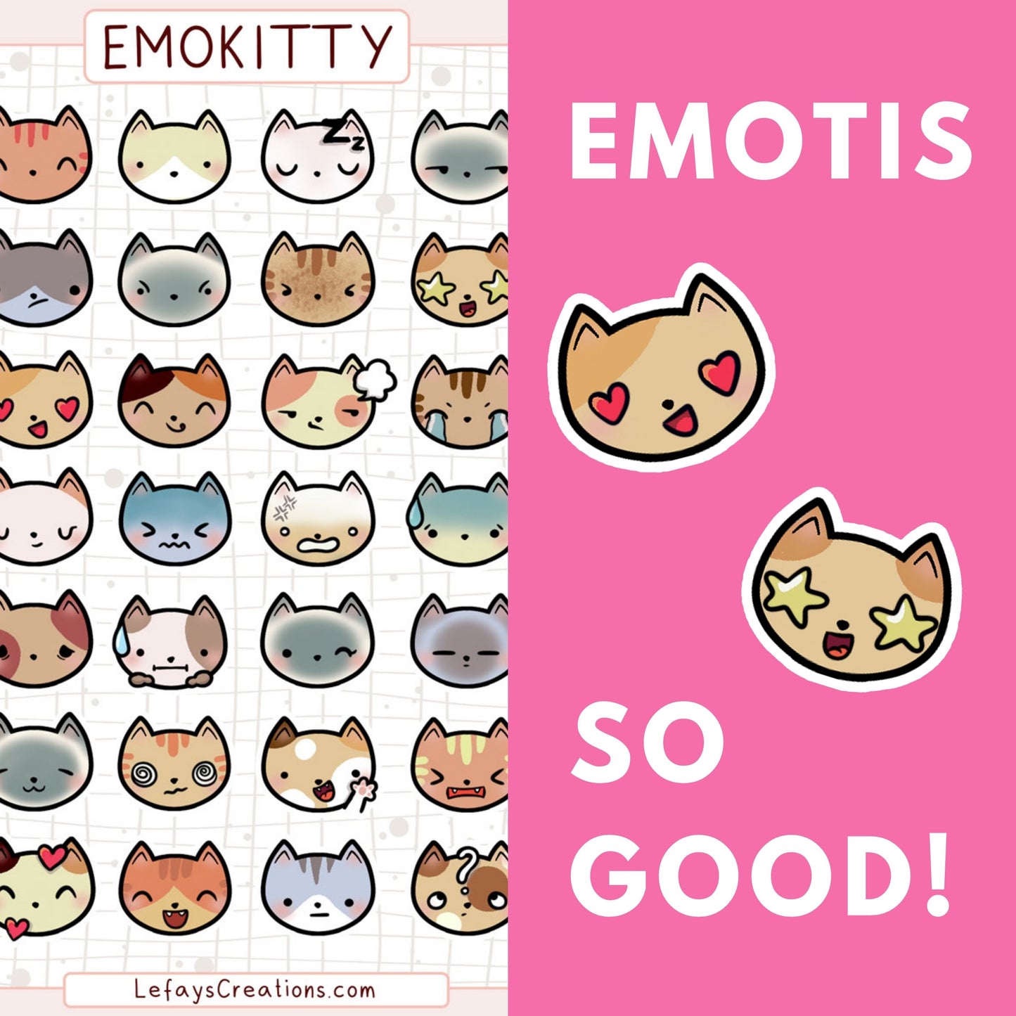 Stickersheet "Emokitty"